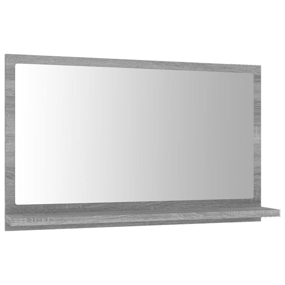Vidaxl Kúpeľňové zrkadlo sivý dub sonoma 60x10,5x37cm spracované drevo
